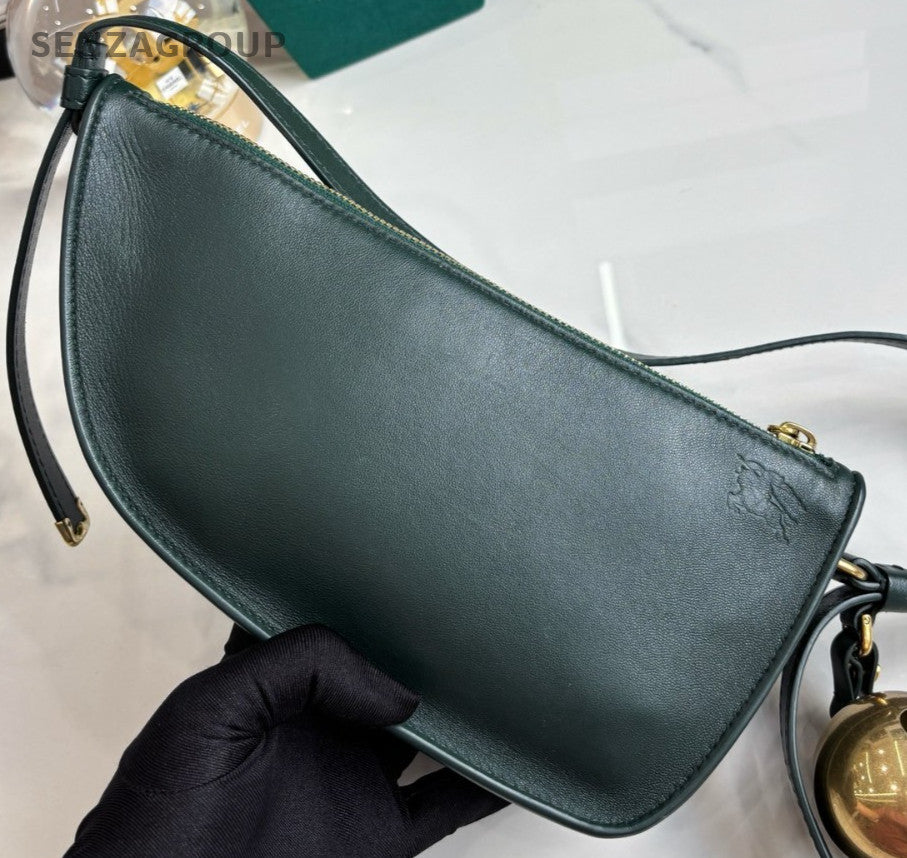 Burberry Shield bell Dark Green Shoulder Handbag Women