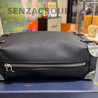 Louis Vuitton Black Silver Handbag Shoulder Bag Women Classic Fashion