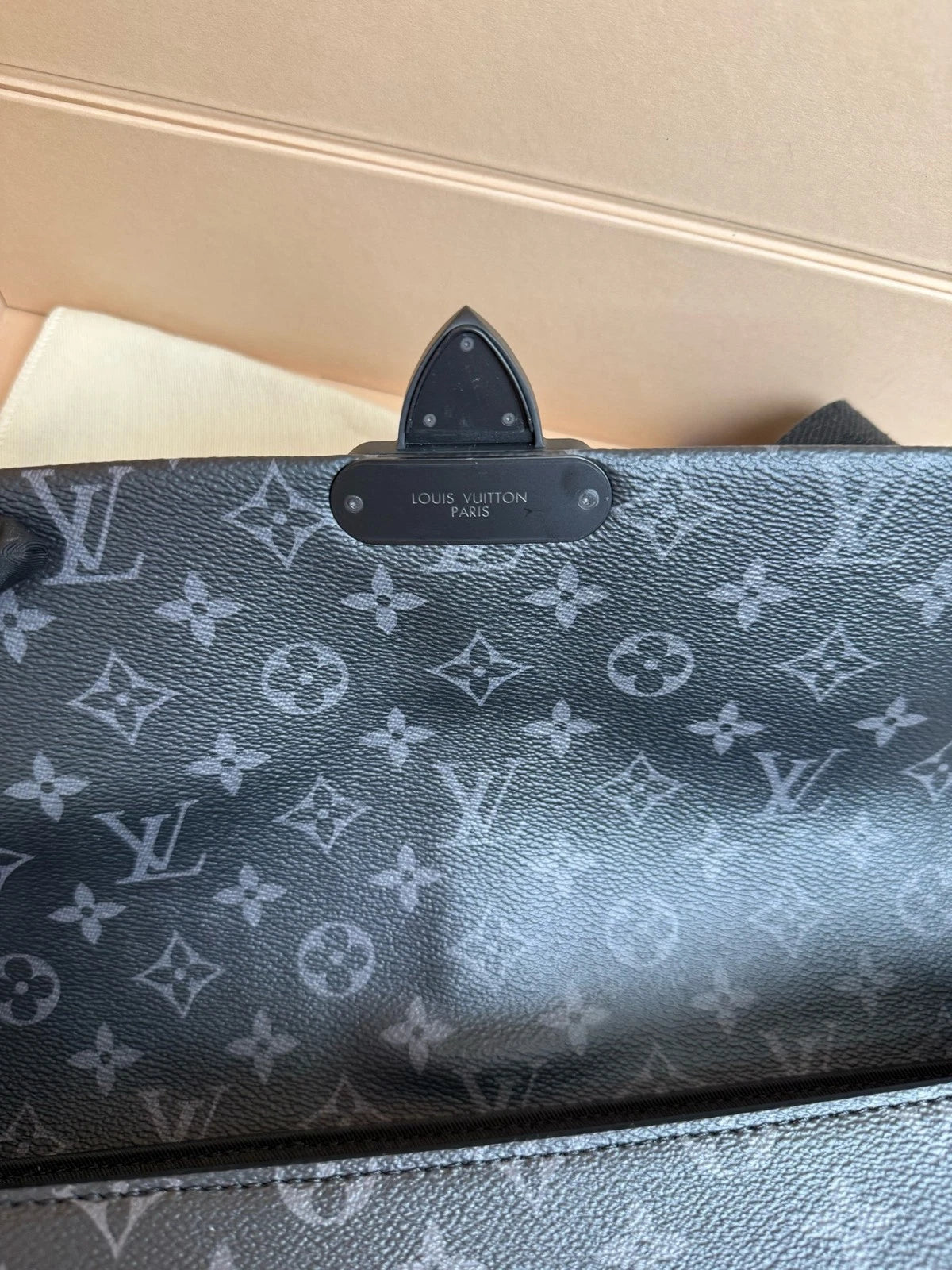 Louis Vuitton Black Canvas Crossbody Messenger Bag For Women