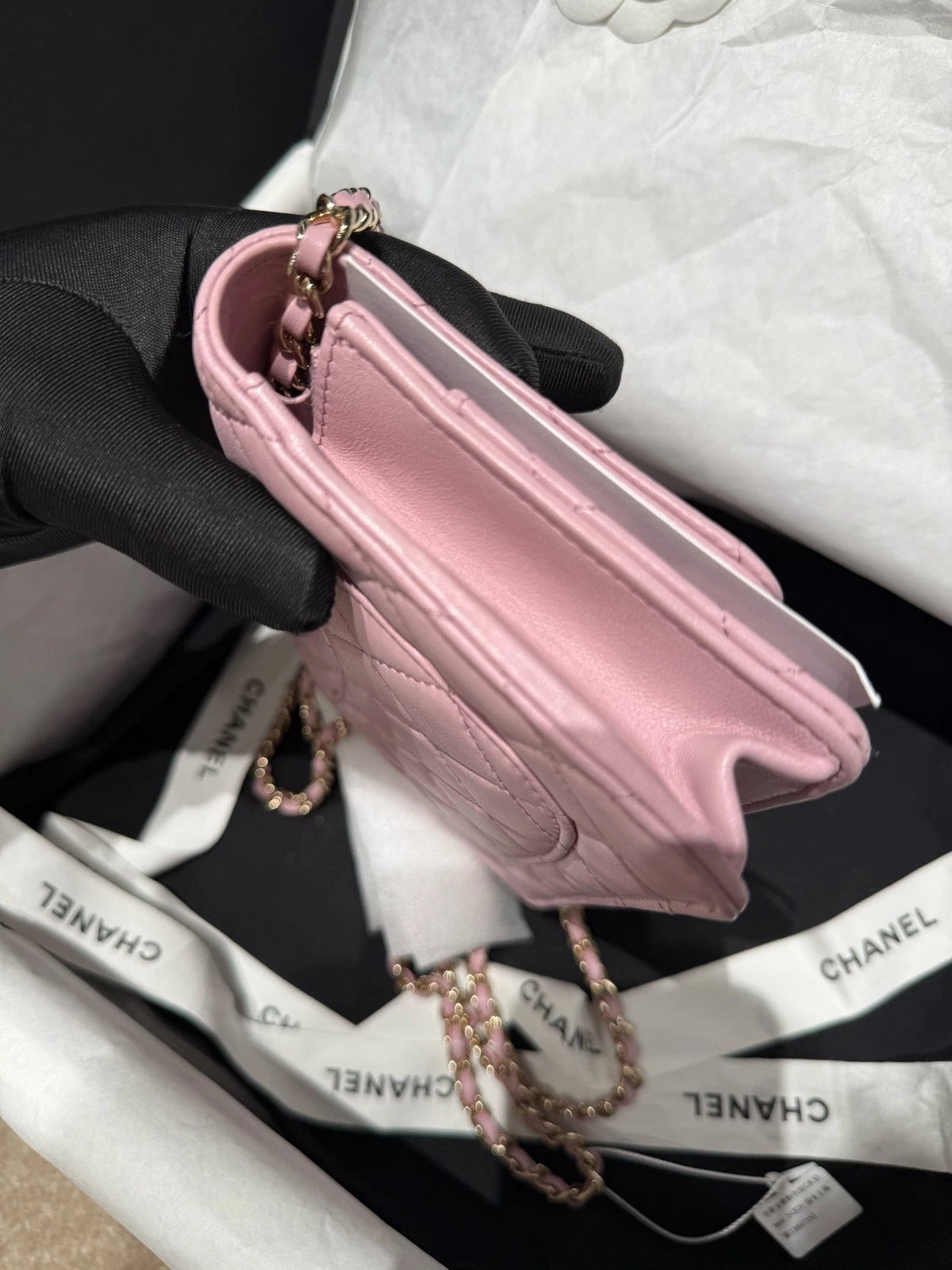 CHANEL Pink CC Crystal WOC Crossbody Bag For Women