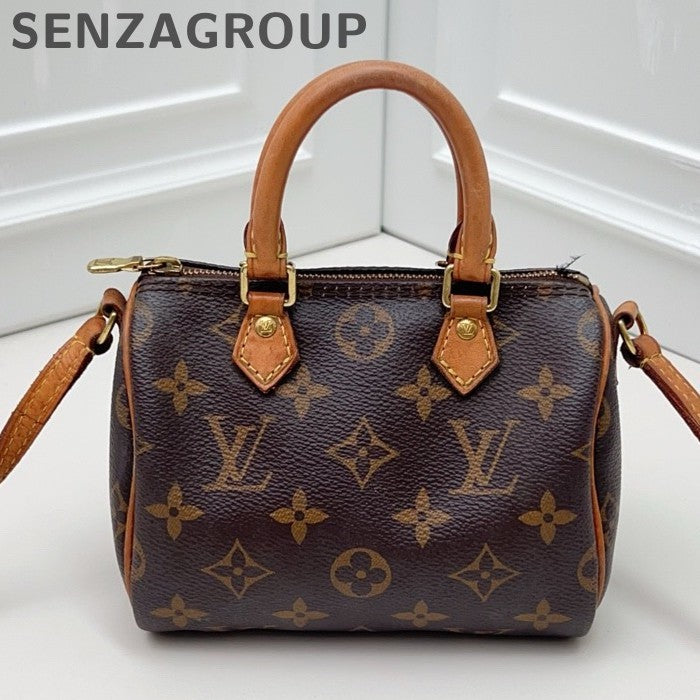 Louis Vuitton Speedy Nano Monogram Top Handle Crossbody Women Classic