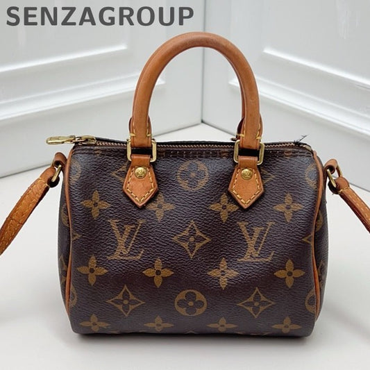Louis Vuitton Speedy Nano Monogram Top Handle Crossbody Women Classic