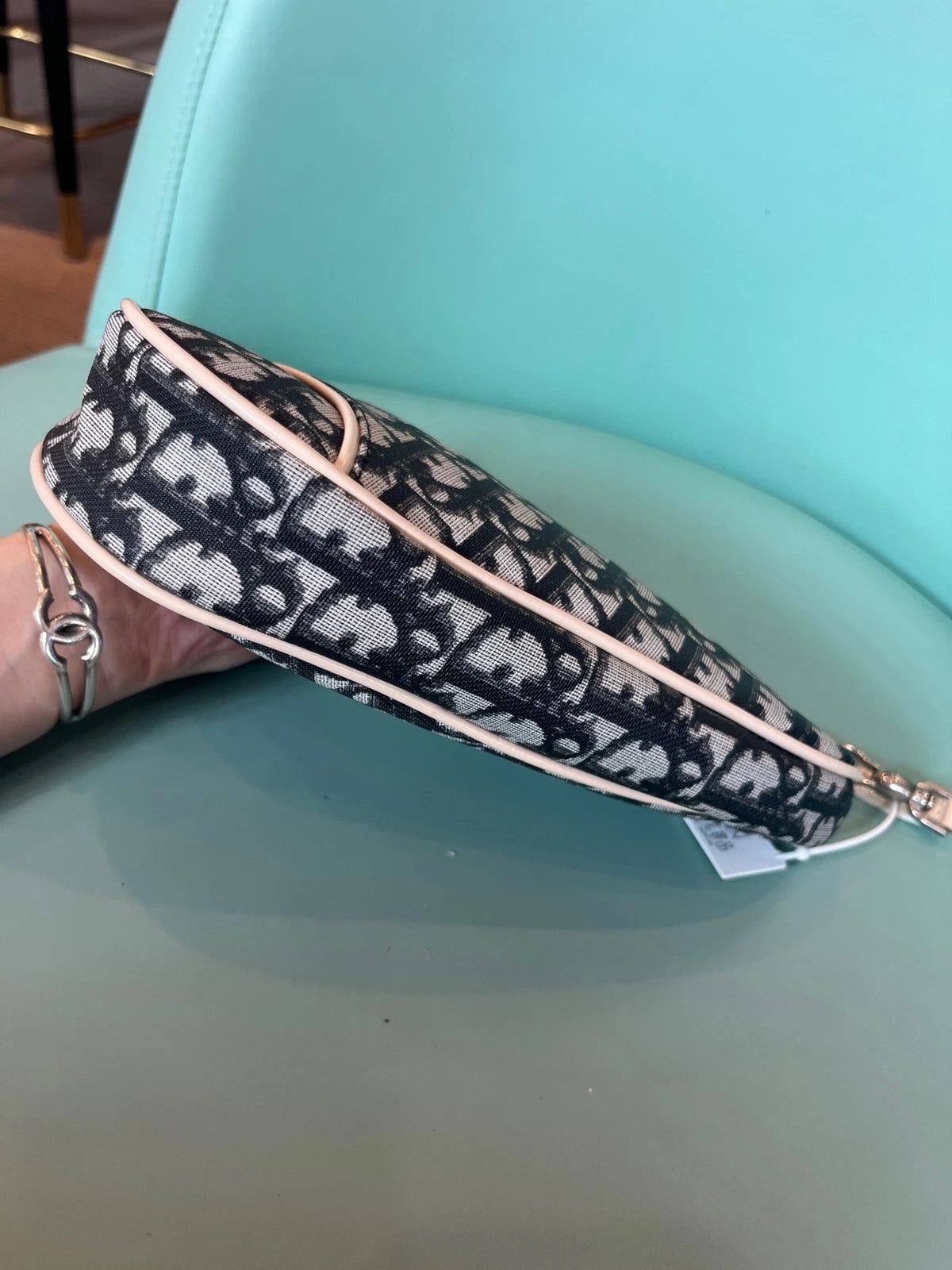Dior Saddle White Shoulder Bag Excellent