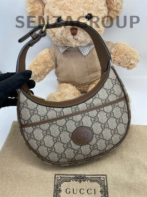 Gucci GG Marmont Matelassé Mini Chain Shoulder Bag Brown Gold Hardware