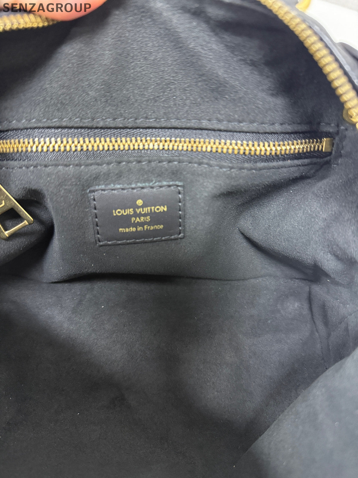 Louis Vuitton Petite Malle Chain Shoulder Bag Black Gold Women's Classic