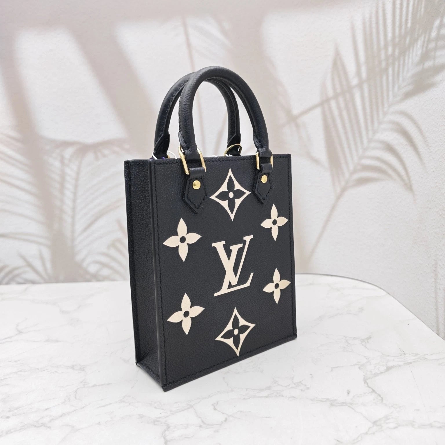 Louis Vuitton Petit Sac Plat Women Calfskin Monogram Shoulder Crossbody