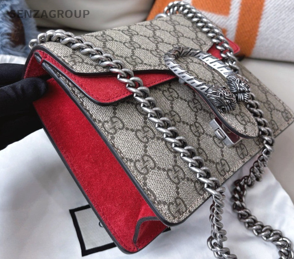 Gucci GG Marmont Dionysus PM Shoulder Crossbody Bag Gray Women