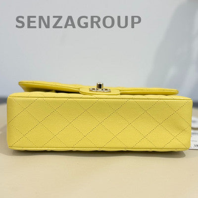 Chanel CF Small Lambskin Quilted Yellow Chain Shoulder Bag