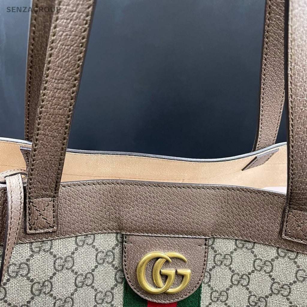 Gucci Ophidia GG Supreme Canvas Shoulder Bag Beige Brown Women Classic