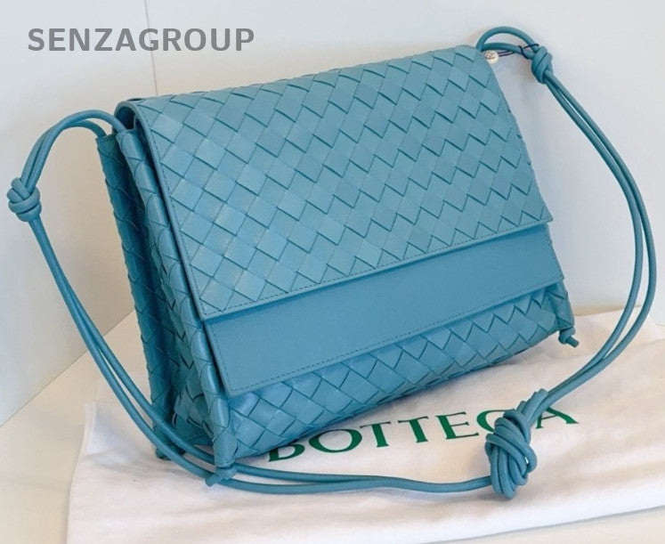 Bottega Veneta Weaving Shoulder bag Macaron blue Crossbody Almost Brand NEW