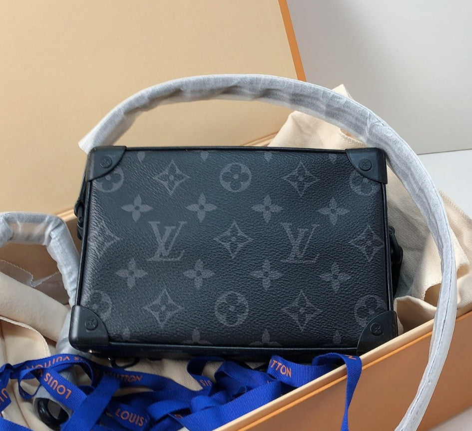 Louis Vuitton Soft Trunk Mini Monogram Crossbody Black Unisex Adults Classic
