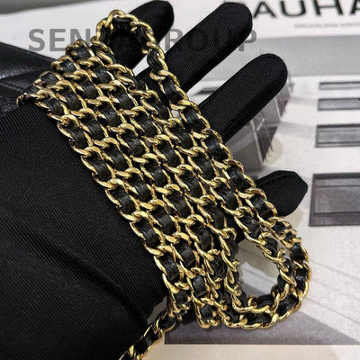Chanel Black Caviar Leather WOC Chain Shoulder Crossbody Bag Classic