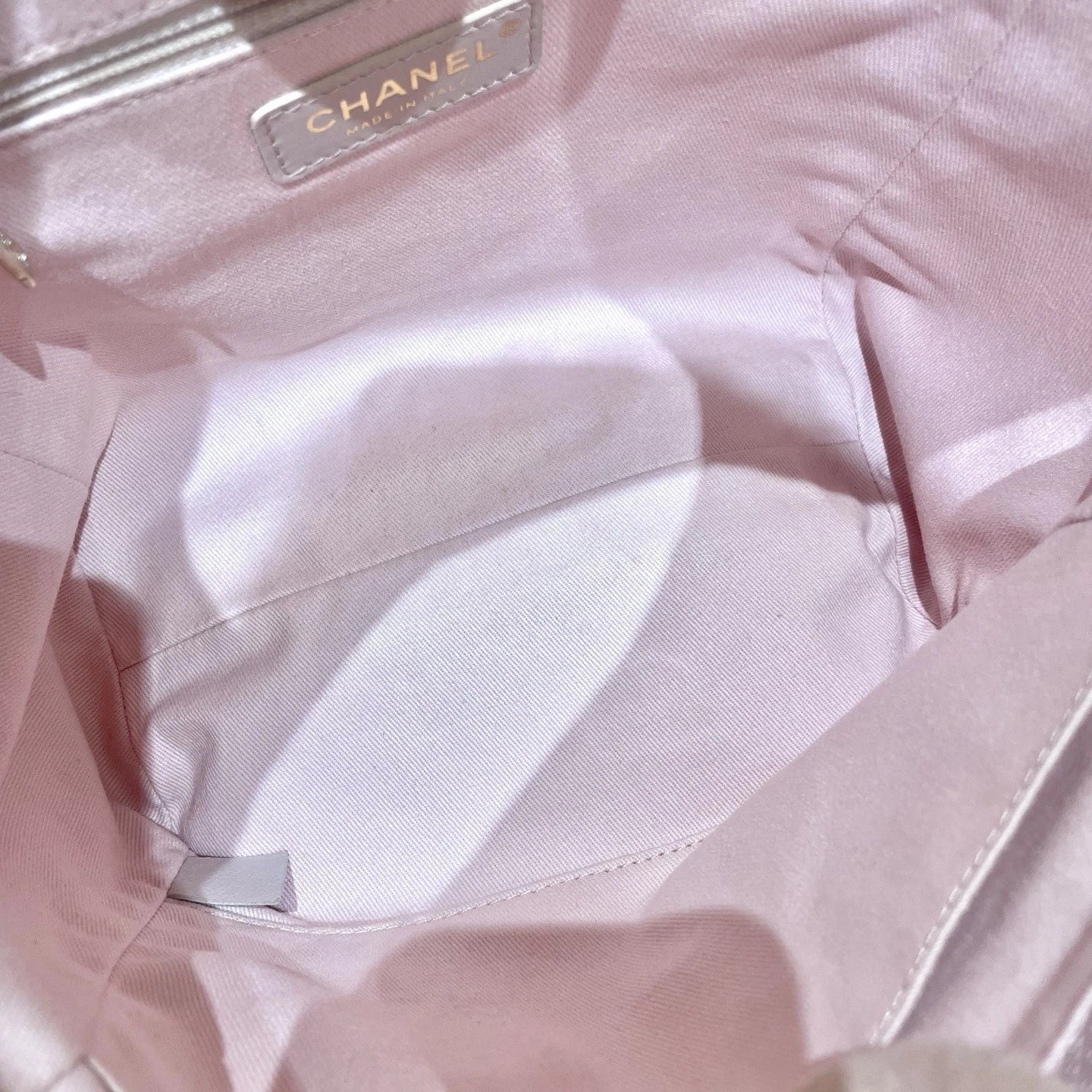 Chanel Beach Bag PM Tote Chain Shoulder Bag Pink Used Women Classic
