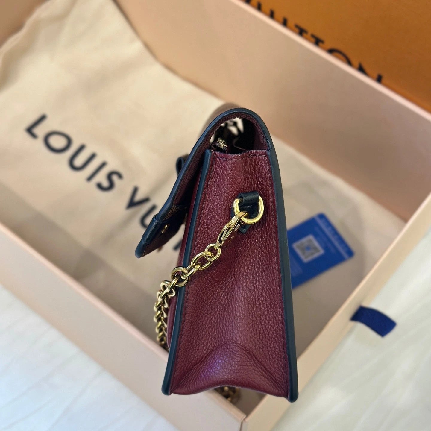 Louis Vuitton Red Canvas Vavin WOC Chain Crossbody Bag For Women