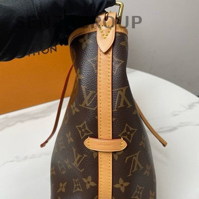 Louis Vuitton Carryall PM Monogram Shoulder Bag Brown Gold Hardware
