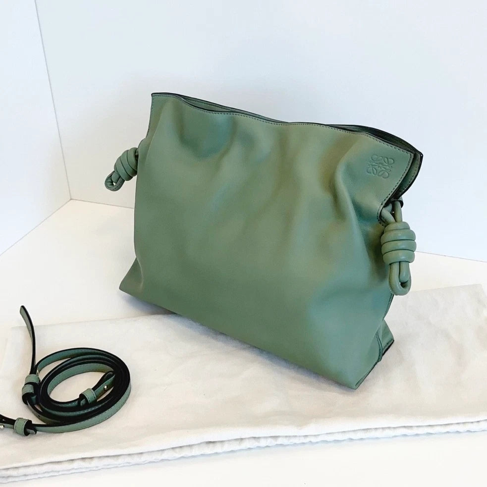 Loewe Flamenco MM Shoulder Crossbody Bag Green Women Fashion