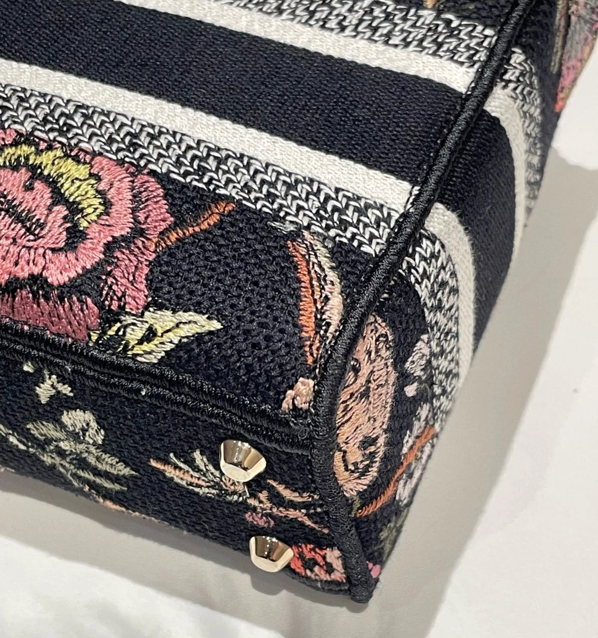 Christian Dior Lady D-lite Jardin Botanique Top Handle Bag Fashionable Excellent