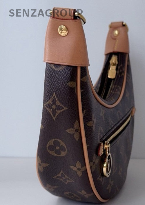 Louis Vuitton Monogram Hobo Shoulder Bag Brown Gold Used Women Classic