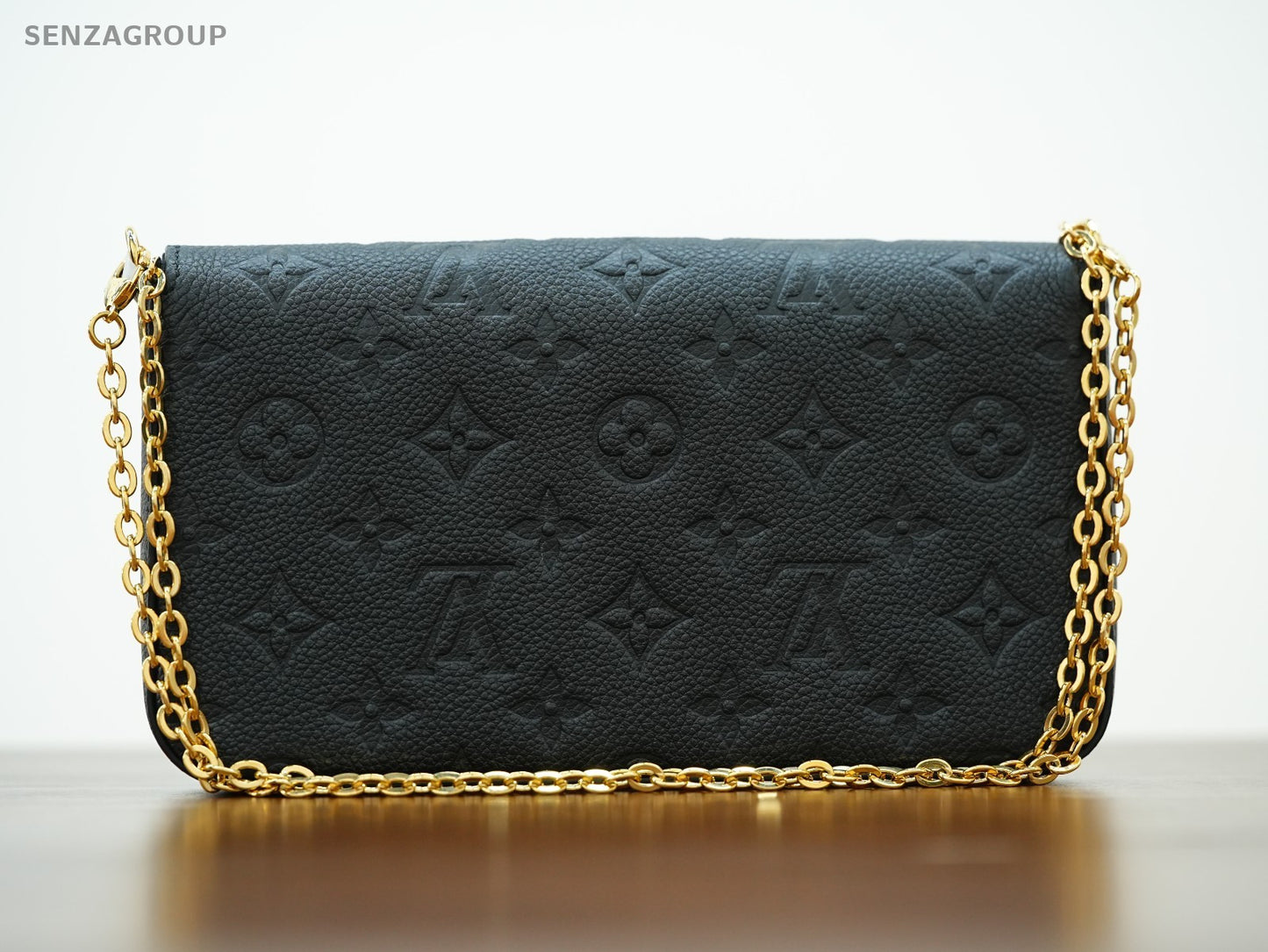 Louis Vuitton Félicie Pochette Black Monogram Empreinte Shoulder bag Chain