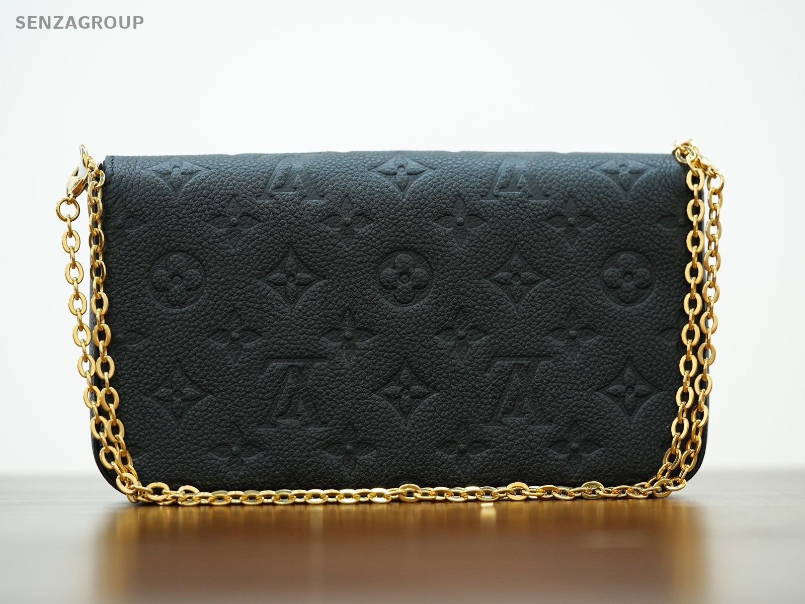 Louis Vuitton Félicie Pochette Black Monogram Empreinte Shoulder bag Chain