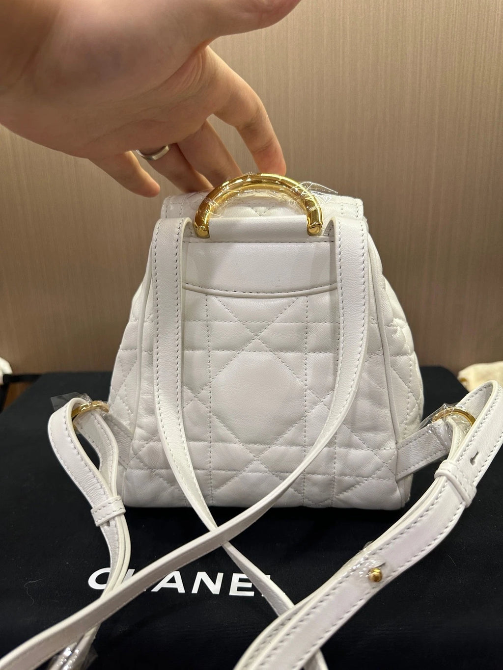 Dior Caro Small Calfskin Backpack For Women, Brand New Unused
