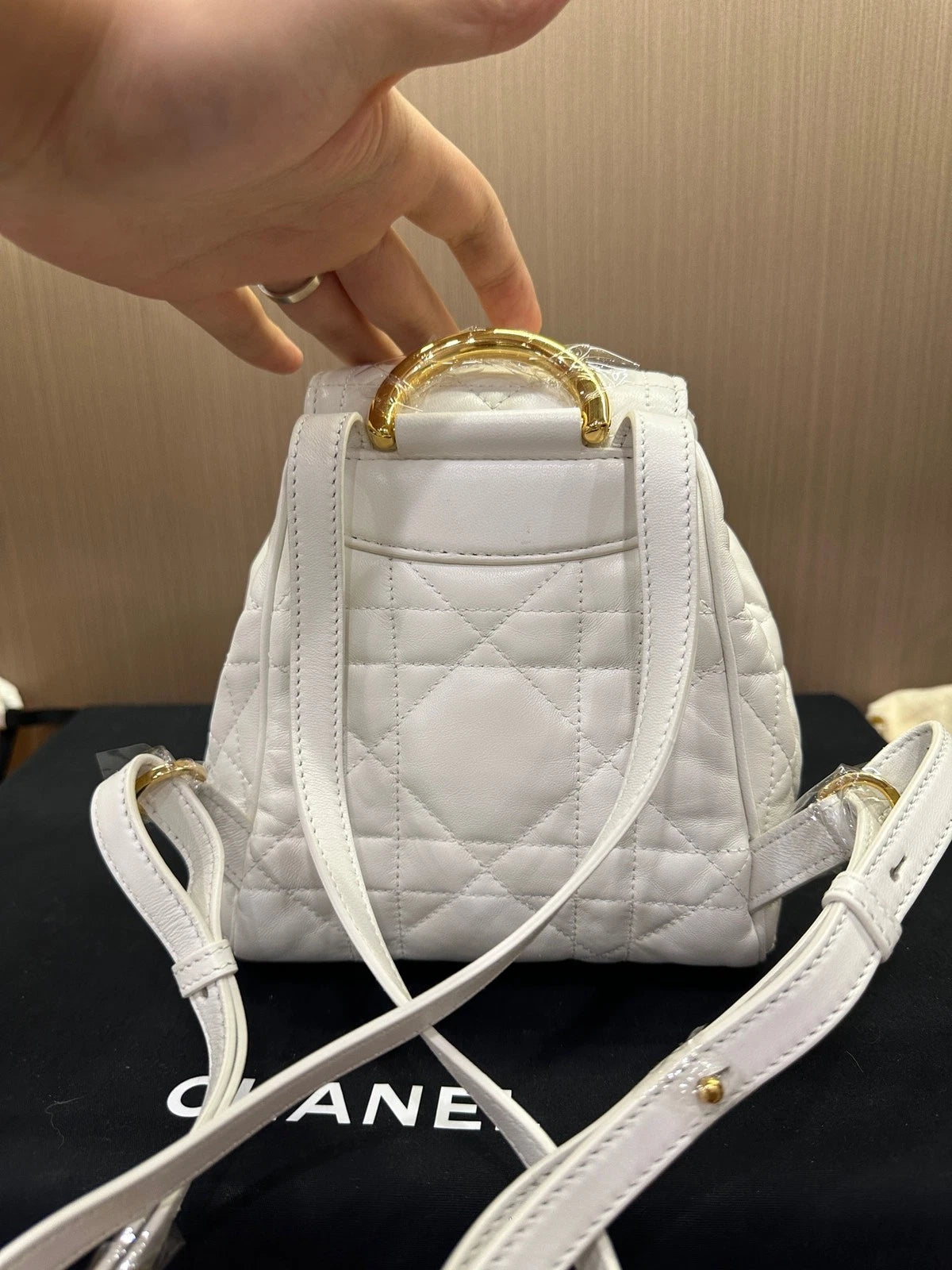 Dior Caro Small Calfskin Backpack For Women, Brand New Unused