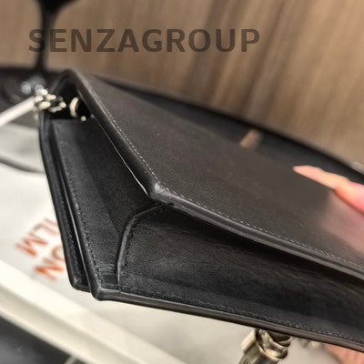 Saint Laurent Kate Black Silver Chain Shoulder Crossbody Bag Classic