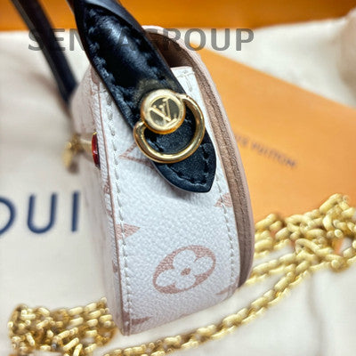 Louis Vuitton Monogram Nano Looping Shoulder Bag Women White Black