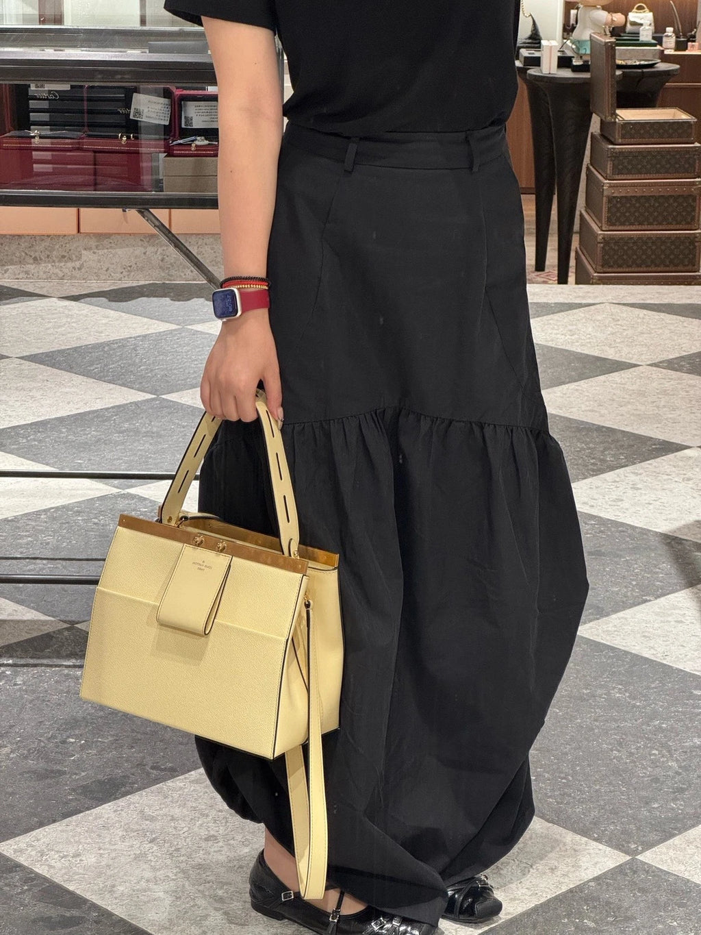 Louis Vuitton City Frame 3Ways Top Handle Shoulder Crossbody Yellow Gold Women