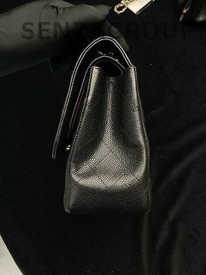Chanel Classic Flap Jumbo Black Gold Quilted Chain Shoulder Bag
