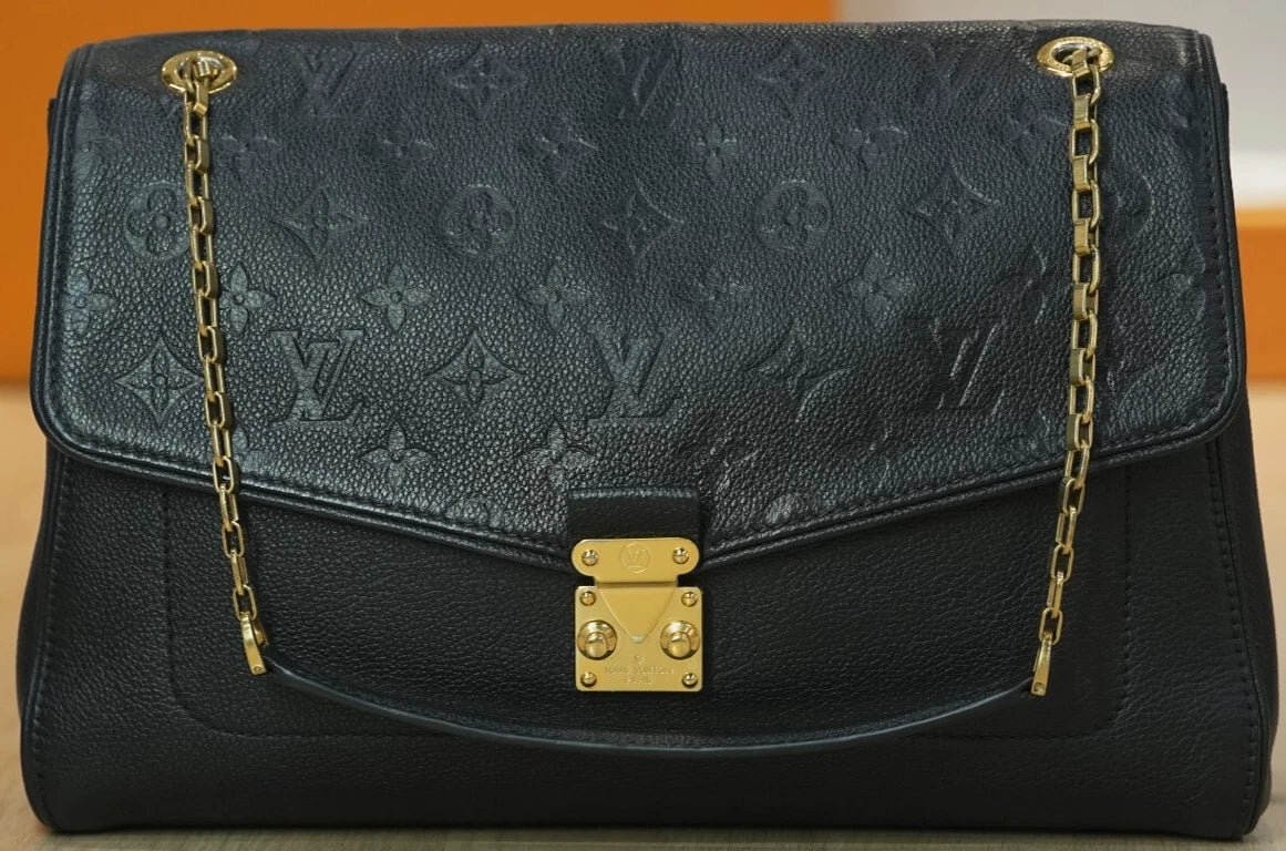 Louis Vuitton Saint-Germain MM Black Empreinte Monogram Shoulder Bag Crossbody - Pre-Owned