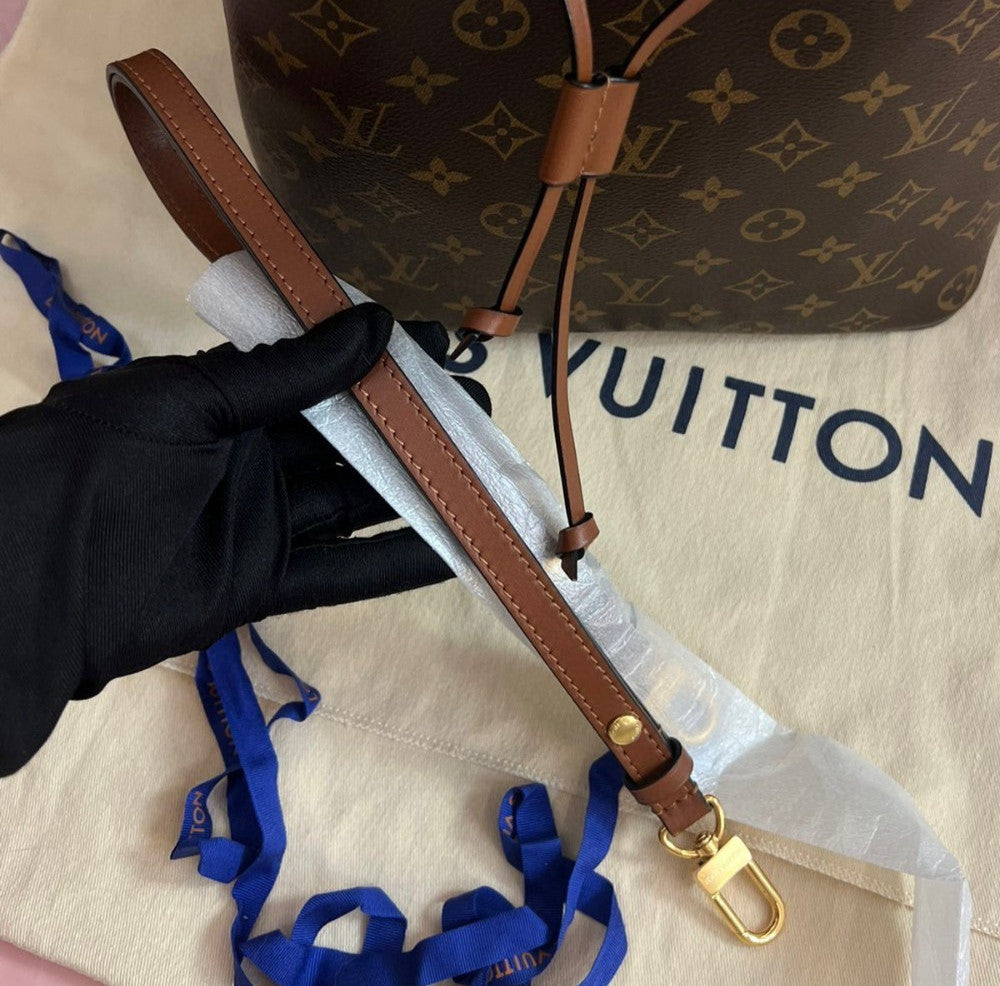 Louis Vuitton Monogram Bucket Top Handle Shoulder Bag Brown Women Classic