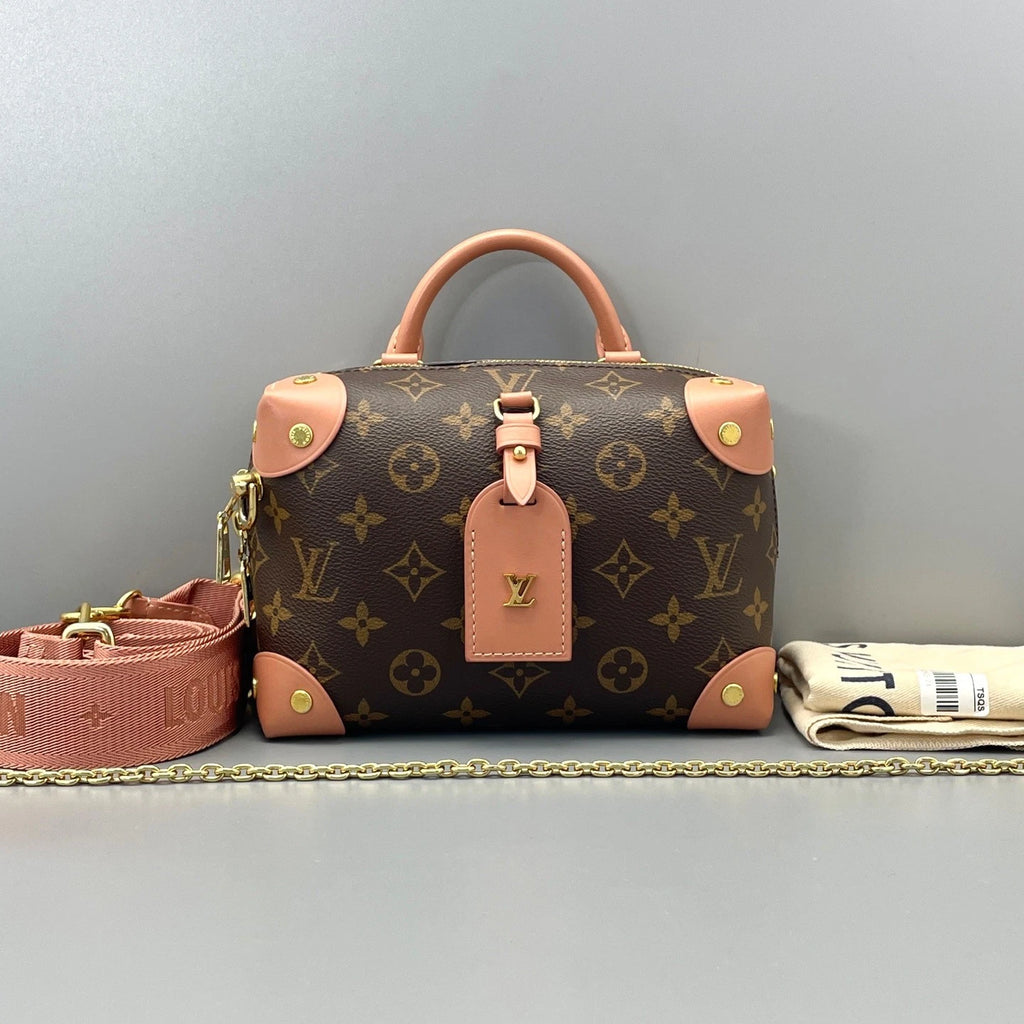 Louis Vuitton Soft Trunk Mini Monogram Canvas Top Handle Crossbody Bag Women
