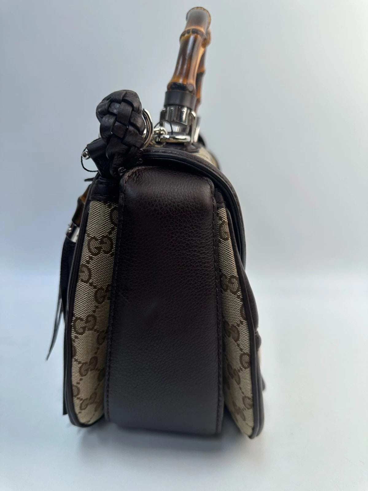 SJ0001 KY02620 Gucci Bamboo 1947 Small Top Handle Bag