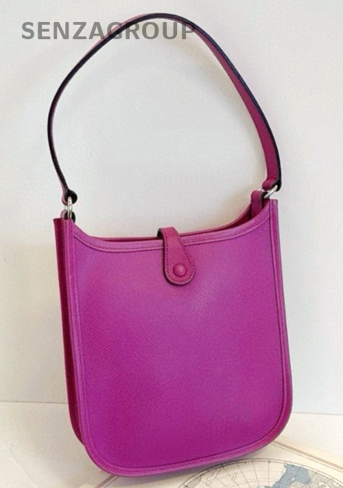 Hermes Evelyne mini Purple Shoulder Handbag Women Almost Brand NEW