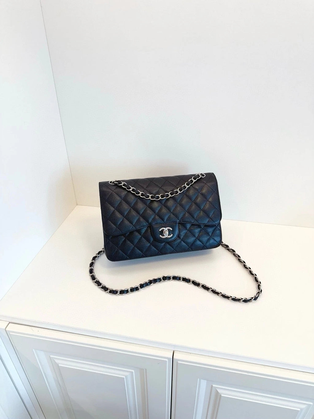 CHANEL Black CF Jumbo Shoulder Bag For Women