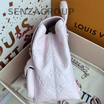Louis Vuitton Pink Gold Monogram Chain Backpack Women's Classic Fashion