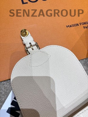 LV Leather Embossed White Gold Backpack Women Classic Fashion