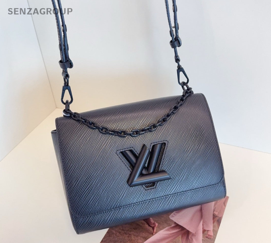 Louis Vuitton Twist so black Epi Leather Chain Shoulder bag Crossbody Women
