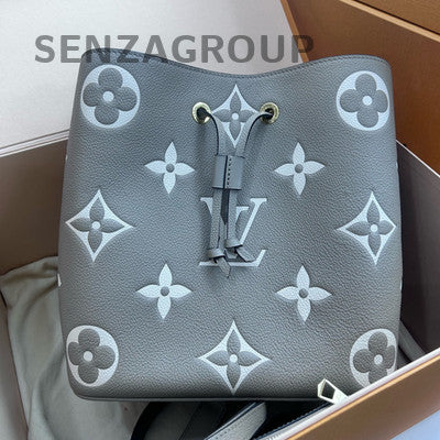 Louis Vuitton Monogram Grey Gold Bucket Bag Women's Classic Handbag