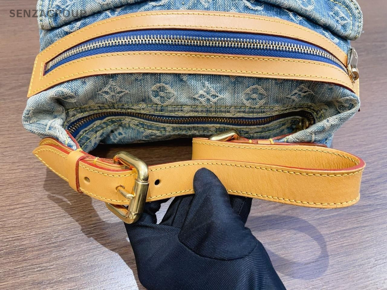 SJ0001  Louis Vuitton denim Shoulder Bag Baggy bag