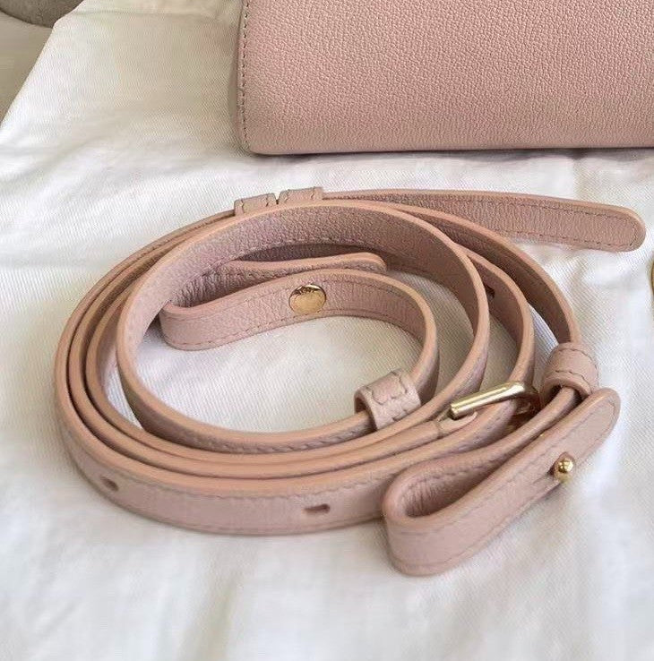 Delvaux  Brillant Mini Top Handle Bag Crossbody Pink Gold Used Women Classic