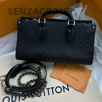 Louis Vuitton OTG Crossbody Bag Black Gold Women's Leather Tote
