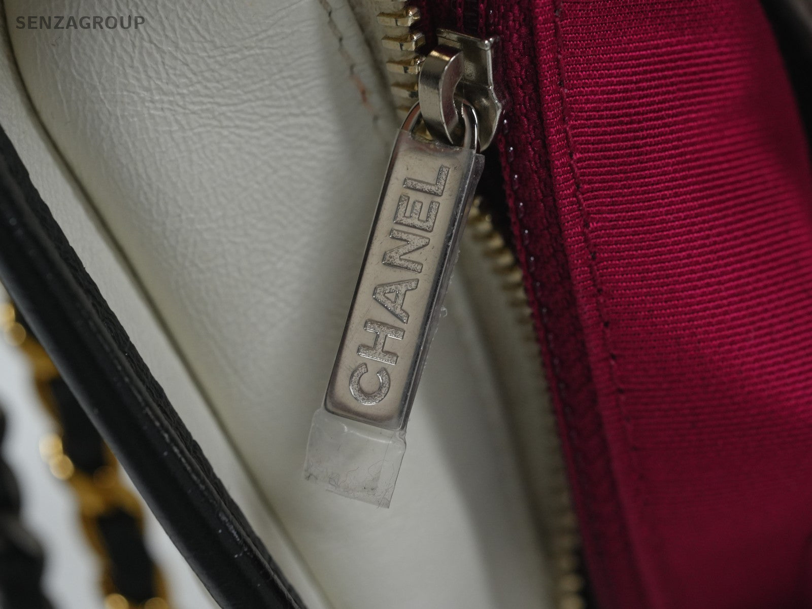 CHANEL Gabrielle MM Chain Shoulder bag Crossbody Women White Black Classic