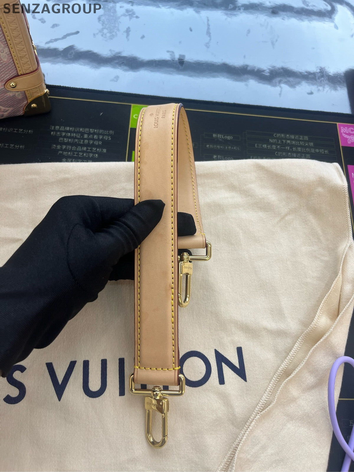 Louis Vuitton Monogram Box Bag Medium Pink Gold Shoulder Crossbody Classic Women