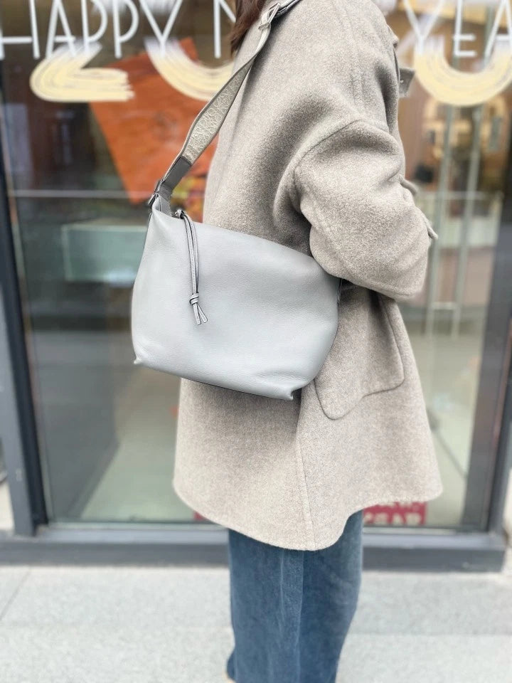 Loewe Cubi Hobo Gray Shoulder Bag For Women