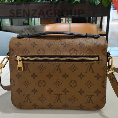 Louis Vuitton Pochette Métis Monogram Reverse Shoulder Bag Brown
