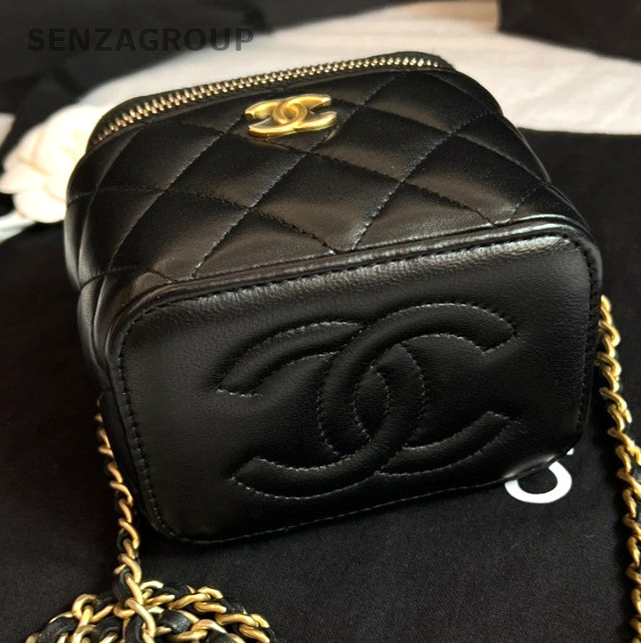 CHANEL Vanity Case Top Handle Chain Shoulder bag Crossbody Almost Brand NEW
