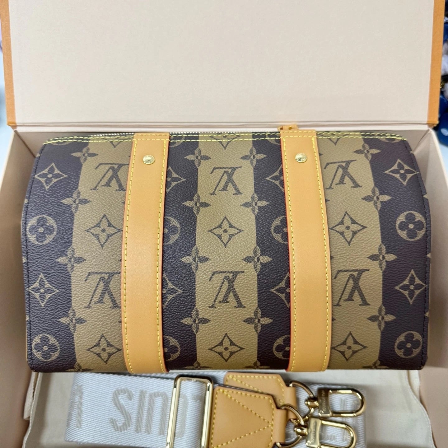 New Louis Vuitton x Nigo Keepall City Canvas Handbag For Women
