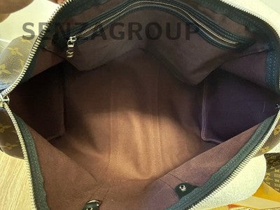 Louis Vuitton Monogram Keepall 45 Travel Bag Brown Gold Unisex Carry
